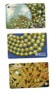 Bahrain Phonecards - Bahrain Pearls - 3 Cards Set - ND 2001 - Batelco Used Cards - Baharain
