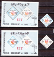 Iraq 1965,2V + 2 Bl-PERF + IMPERF,100 Years UIT,MNH/Postfris(L4400) - Altri & Non Classificati