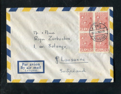 "DAENEMARK" 1948, Mi. 296 4er-Block Auf Lupo-Brief Ex Copenhagen In Die Schweiz (3232) - Lettres & Documents