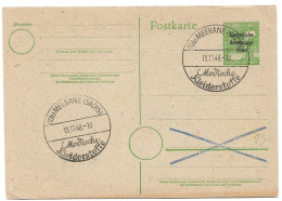 126 - 7 - Entier Postal Surchargé Avec Oblit Spéciale "Modische Kleiderstoffe 1948" - Postwaardestukken