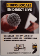 PRESSE / MEDIA - MICRO - GAZETTE MONTPELLIER - Info Locale En Direct Live - Carte Publicitaire - Other & Unclassified