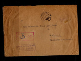Liechtenstein - 1918 -  Lettre En Franchise Militaire Avec Censure De Jarotschin Pour Schaan - Briefe U. Dokumente
