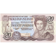 Billet, Falkland Islands, 20 Pounds, 1984, 1984-10-01, KM:15a, NEUF - Isole Falkland