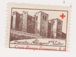 Vignette Militaire Delandre - Croix Rouge - Marseille - Abbaye Saint Victor - Red Cross