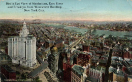 Bird's-eye View Of Manhattan, East River And Brooklyn From Woolworth Building, Irving Underhill, N. Y., 1913 - Manhattan