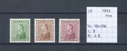 (TJ) IJsland 1937 - YT 164/66 (postfris Met Plakker/neuf Avec Charnière/MH) - Nuevos