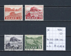 (TJ) IJsland 1950 - YT 227 + 228 + 232 + 233 (gest./obl./used) - Used Stamps