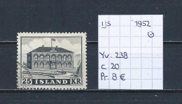 (TJ) IJsland 1952 - YT 238 (gest./obl./used) - Usados