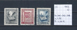 (TJ) IJsland 1953 - YT 245 + 247 + 248 (gest./obl./used) - Usados