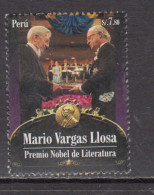 2011 Peru Mario Vargas Llosa Nobel Prize Literature Complete Set Of 1 MNH - Peru
