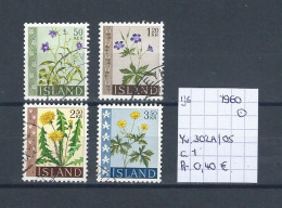 (TJ) IJsland 1960 - YT 302A/05 (gest./obl./used) - Usati
