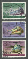 Russia - Soviet Union, 1980 (#4753a), History Of Aircraft Construction, Helicopters - 3v Incomplete Set Cancelled - Hélicoptères