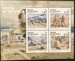 2020 New Zealand World War II Peter McIntyre’s Tunisia Egypt Crete Libya Veteran Bloc Minisheet - Blocks & Sheetlets