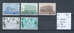 (TJ) IJsland 1962 - YT 316/18 + 321/22 (gest./obl./used) - Gebruikt