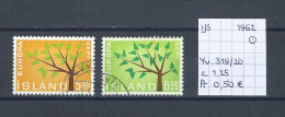 (TJ) IJsland 1962 - YT 319/20 (gest./obl./used) - Used Stamps