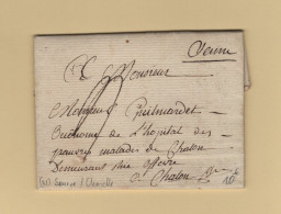 Seurre (Manuscrit) - 1782 - Courrier De Chazelle Pour L Hopital Des Pauvres Malades De Chalon - 1701-1800: Precursori XVIII