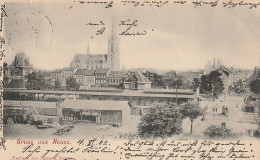 AK Gruss Aus Neuss - Panorama Kirche - 1902  (66333) - Neuss