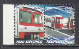 2011 Peru Electric Trains  Complete Pair MNH - Peru