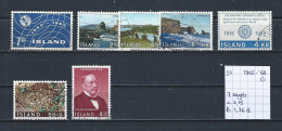 (TJ) IJsland 1965-'68 - 7 Zegels (gest./obl./used) - Gebruikt