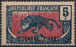 OUBANGUI - 1922 - N°Yv. 28 - Panthère 5c - Neuf Luxe ** - Ungebraucht