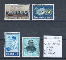(TJ) IJsland 1970 - YT 391 + 397/98 + 402 (gest./obl./used) - Usados