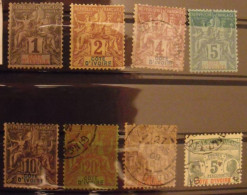 Côte D'ivoire. 1897. N° 1,2,4, Neuf *, 3,5,7,15,taxe 1 Oblit. - Sonstige & Ohne Zuordnung