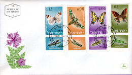 Israel, 1965 ,papillons - Covers & Documents