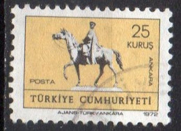 TURQUIE N° 2028 O Y&T 1972 Statue équestre D'Atatürk - Used Stamps