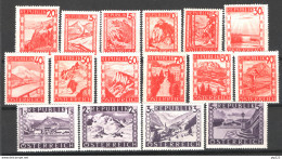 Austria 1947 Unif. 697/711 **/MNH VF/F - Neufs