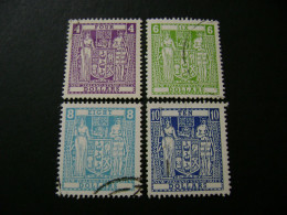 New Zealand 1967 Decimal Arms $4, $6, $8, $10 Definitives (SG F219-F222) - Used - Post-fiscaal