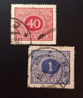Tchécoslovaquie 1928 Timbres-taxe Figure Of Value - Oblitérés