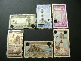 1967 New Zealand Government Life Insurance Department Decimal Set Of 6 Overprints (SG L50-L55) - Used - Usados