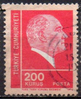 TURQUIE N° 2046 O Y&T 1972 Portrait D'Atatürk - Usati