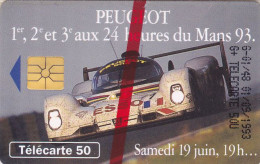 Telecarte Publique F407 NSB - Peugeot Samedi 19h - 50 U - Gem - 1993 - 1993