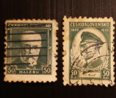 Tchécoslovaquie 1930 President Masaryk &1935 The 85th Anniversary Of The Birth Of President Thomas Garrigue Masaryk - Used Stamps