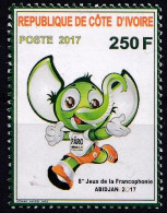 Timbre-poste Gommé Dentelé Neuf** - 8èmes Jeux De La Francophonie Abidjan 2017 - N° 1368 (Yvert Et Tellier) - RCI 2017 - Costa De Marfil (1960-...)