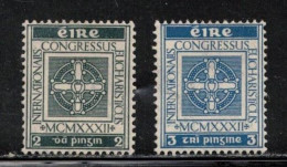 IRELAND Scott # 85-6 MH - Cross Of Cong & Chalice - Unused Stamps