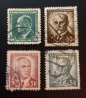 Tchécoslovaquie 1937 President Eduard Benesh & 1945 -1947 Personalities - Used Stamps