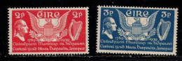 IRELAND Scott # 103-4 MH - Washington, US Eagle & Harp - Used Stamps