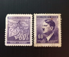 Bohême Et Moravie 1941 New Value & 1942 Adolf Hitler, 1889-1945 - Usados