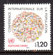 UNITED NATIONS GENEVA - 1984 POPULATION CONFERENCE STAMP FINE MNH ** SG G121 - Unused Stamps