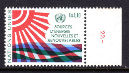 UNITED NATIONS GENEVA - 1981 ENERGY STAMP FINE MNH ** SG G102 - Unused Stamps