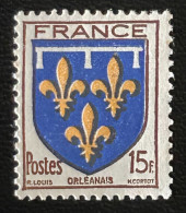 FRA0604MH - Armoiries De Provinces (II) - Orléanais - 15 F MH Stamp - 1944 - France YT 604 - 1941-66 Wappen