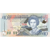 Etats Des Caraibes Orientales, 10 Dollars, Undated (1994), KM:32k, NEUF - Caraibi Orientale