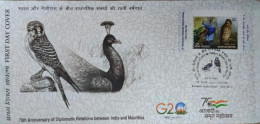 India 2023 India – Mauritius Joint Issue Souvenir "HYDERABAD" FIRST DAY COVER FDC As Per Scan - FDC