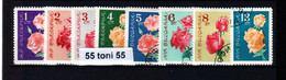 1962 Flora- FLOWERS - ROSES Mi 1300/07 8v.-MNH - Used/oblitere (O) Bulgaria / Bulgarie - Gebraucht