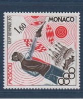 Monaco Timbres Neufs  Yvert N° 1220, **, JO Moscou, Tir Au Pistolet; - Schieten (Wapens)