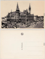 Gent Ghent Gand Post Plaza, Alte Post Mit Straßenbahnen 1940 - Autres & Non Classés