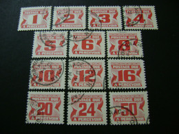Canada 1987-1977 Postage Dues Complete Set Of 13 (SG D32-D44) - Used - Portomarken