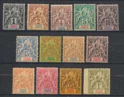GRANDE COMORE - 1897 - N°YT. 1 à 13 - Type Groupe - Série Complète - Neuf * / MH VF - Unused Stamps